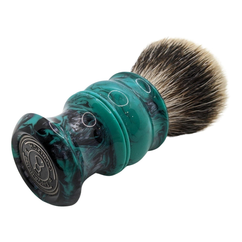 Green Swirl Shaving Brush (22mm ZT1 Badger) - by Mozingo Brushworks (Pre-Owned) Shaving Brush Murphy & McNeil Pre-Owned Shaving 