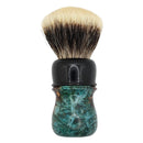 Turquoise & Gold Shaving Brush (V12 Fanchurian Knot) - by Chisel & Hound (Pre-Owned) Shaving Brush Murphy & McNeil Pre-Owned Shaving 