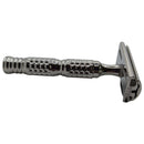 Polished Stainless Steel Safety Razor (0.95) with Dimpled Handle - by Timeless Razors (Pre-Owned) Safety Razor Murphy & McNeil Pre-Owned Shaving 