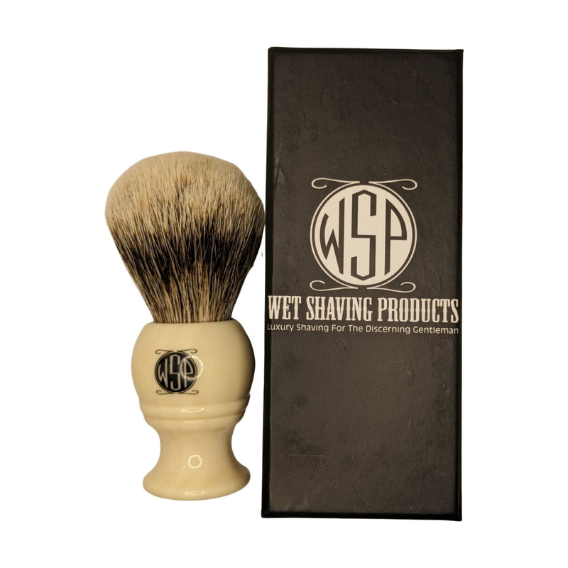 The Monarch High Mountain White Badger Shaving Brush - by Wet Shaving Products (Pre-Owned) Shaving Brush Murphy & McNeil Pre-Owned Shaving 