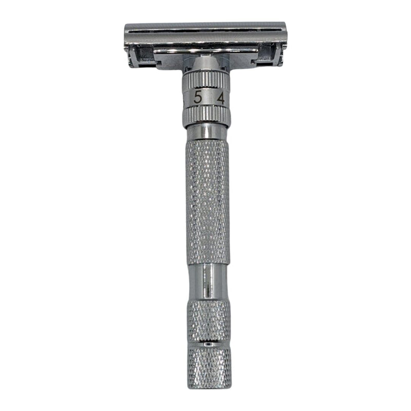 T2 Adjustable Safety Razor (White Chrome) - by Rockwell Razors (Pre-Owned) Safety Razor Murphy & McNeil Pre-Owned Shaving 