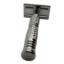 Polished Stainless Steel Safety Razor (0.95) with Dimpled Handle - by Timeless Razors (Pre-Owned) Safety Razor Murphy & McNeil Pre-Owned Shaving 