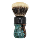 Turquoise & Gold Shaving Brush (V12 Fanchurian Knot) - by Chisel & Hound (Pre-Owned) Shaving Brush Murphy & McNeil Pre-Owned Shaving 