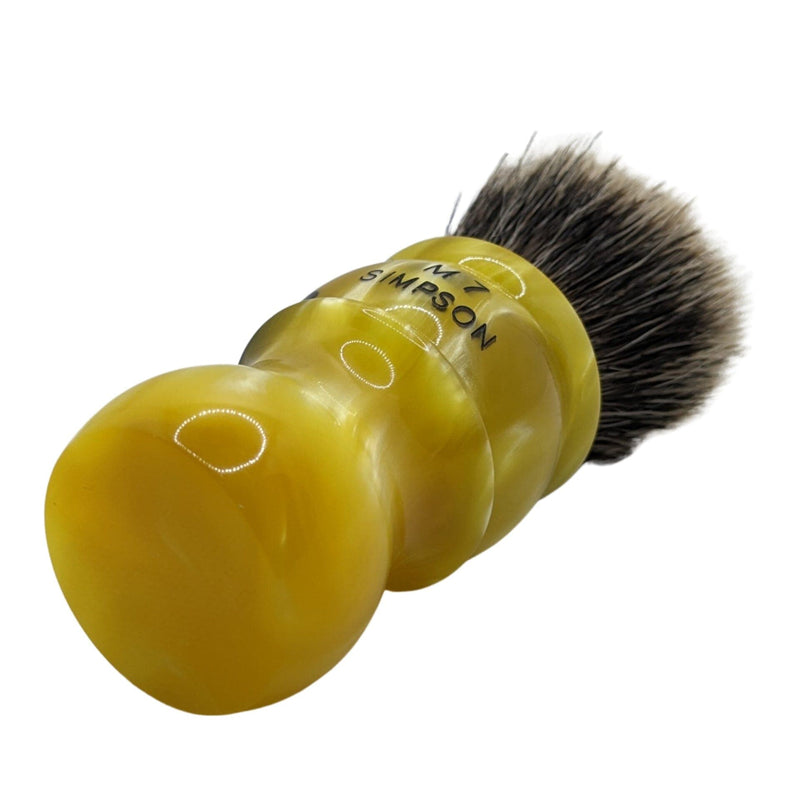 LE M7 Medallion Yellow Shaving Brush (23mm Manchurian Badger) - by Simpsons (Pre-Owned) Shaving Brush Murphy & McNeil Pre-Owned Shaving 