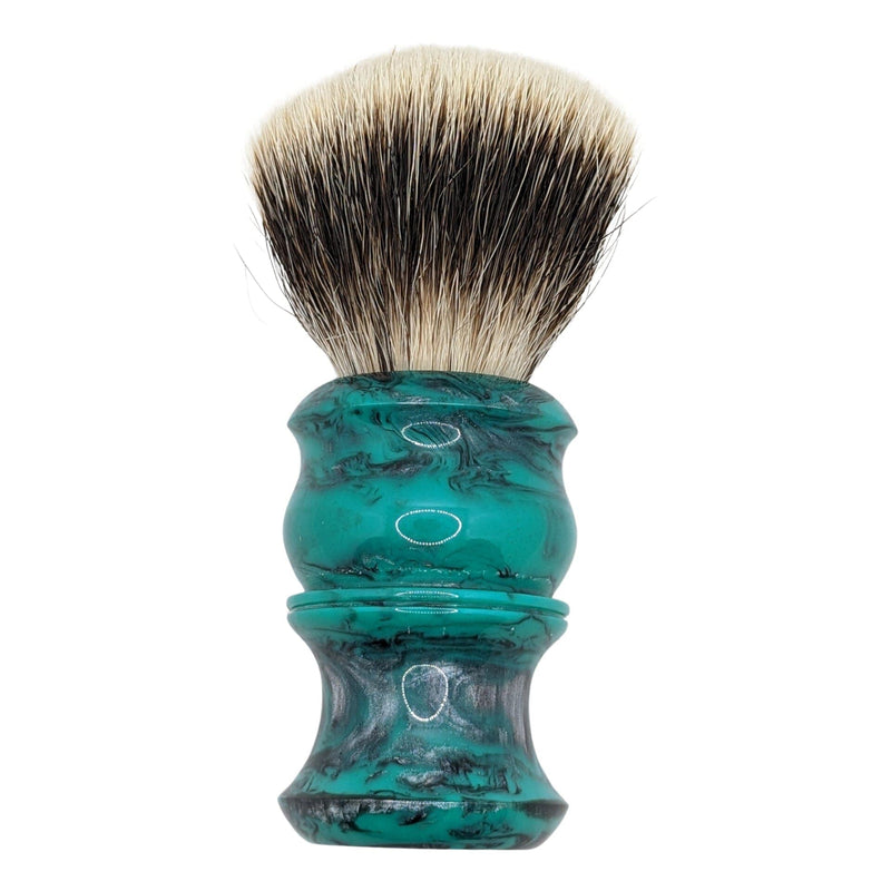 Green Swirl Shaving Brush (22mm ZT1 Badger) - by Mozingo Brushworks (Pre-Owned) Shaving Brush Murphy & McNeil Pre-Owned Shaving 
