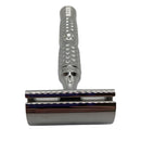 Polished Stainless Steel Safety Razor (0.95) with Dimpled Handle - by Timeless Razors (Pre-Owned) Safety Razor Murphy & McNeil Pre-Owned Shaving 