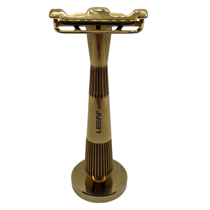 The Twig Single Edge Safety Razor (Gold), Stand, and Travel Case - by Leaf (Pre-Owned) Safety Razor Murphy & McNeil Pre-Owned Shaving 