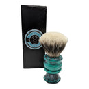 Green Swirl Shaving Brush (22mm ZT1 Badger) - by Mozingo Brushworks (Pre-Owned) Shaving Brush Murphy & McNeil Pre-Owned Shaving 
