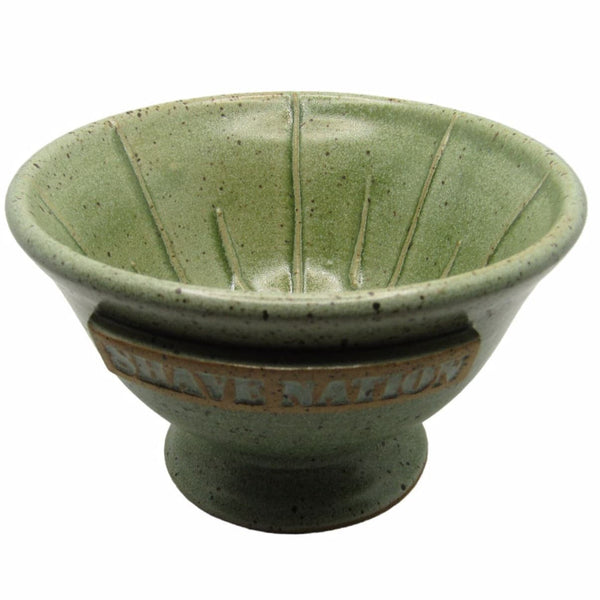 Green Ceramic Lather Bowl - by Shave Nation (Pre-Owned) Shaving Bowls and Mugs Murphy & McNeil Pre-Owned Shaving 