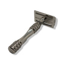 Stainless Steel Safety Razor with Standard Head and Dallas Handle with Case - by Stirling Soap (Pre-Owned) Safety Razor Murphy & McNeil Pre-Owned Shaving 