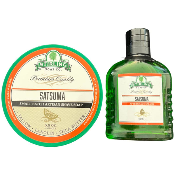 Satsuma Shaving Soap and Splash - by Stirling Soap Co. (Pre-Owned) Soap and Aftershave Bundle Murphy & McNeil Pre-Owned Shaving 