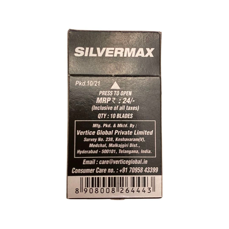 Silvermax "Cryo" Sputtered Platinum Blade (10 Blade Pack) Razor Blades Murphy and McNeil Store 