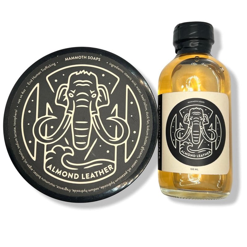 Almond Leather Shaving Soap and Splash - by House of Mammoth (Pre-Owned) Soap and Aftershave Bundle Murphy & McNeil Pre-Owned Shaving 