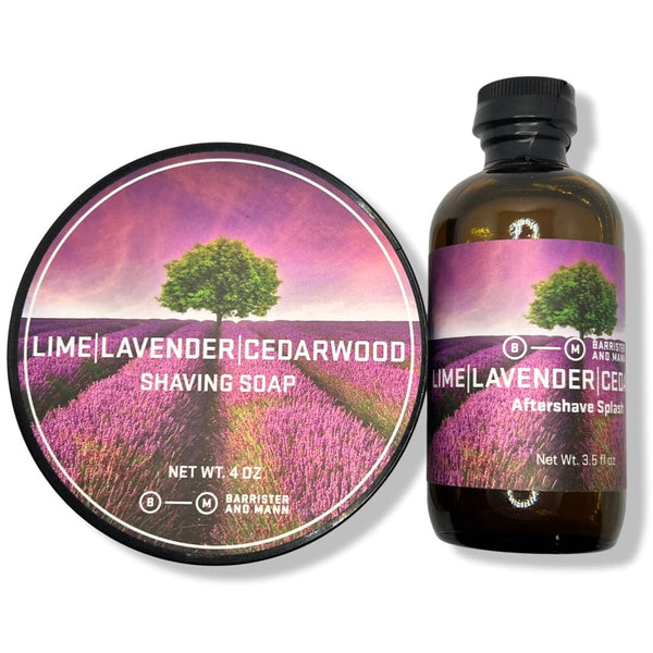 Lime Lavender Cedarwood (Glissant) and Splash - by Barrister and Mann (Pre-Owned) Soap and Aftershave Bundle Murphy & McNeil Pre-Owned Shaving 