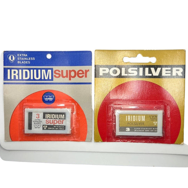 Wizamet Super Iridium Blades + Iridium Polsilver Retail Packs NOS - (Pre-Owned) Razor Blades Murphy & McNeil Pre-Owned Shaving 