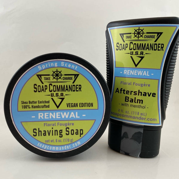 Renewal Shaving Soap (6oz) and Aftershave Balm - by Soap Commander (Pre-Owned) Soap and Aftershave Bundle Murphy & McNeil Pre-Owned Shaving 