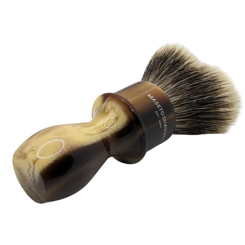Almond 2-Band Badger Shaving Brush (24mm) - by Maseto Shaving (Pre-Owned) Shaving Brush Murphy & McNeil Pre-Owned Shaving 