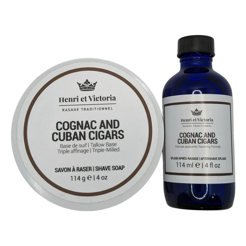 Cognac and Cuban Cigars Shaving Soap and Splash - by Henri et Victoria (Pre-Owned) shaving soap Murphy & McNeil Pre-Owned Shaving 
