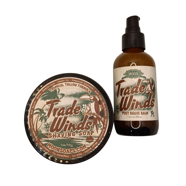 Trade Winds Shaving Soap and Post Shave Balm - by Moon Soaps (Pre-Owned) Soap and Aftershave Bundle Murphy & McNeil Pre-Owned Shaving 