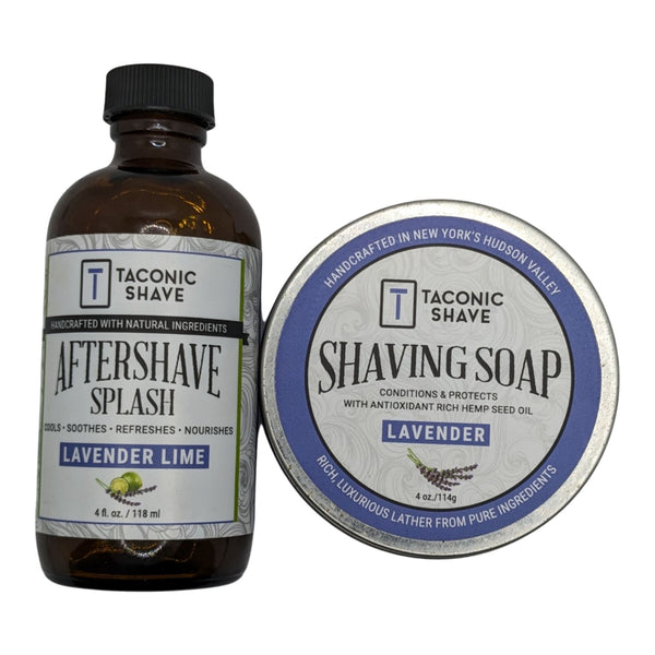 Lavender Shaving Soap and Lavender Lime Splash - by Taconic Shave (Pre-Owned) Shaving Soap Murphy & McNeil Pre-Owned Shaving 