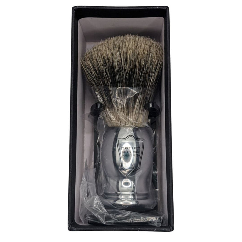 Pure Badger Shaving Brush & Stand (CHPB) - by Parker (Pre-Owned) Shaving Brush Murphy & McNeil Pre-Owned Shaving 