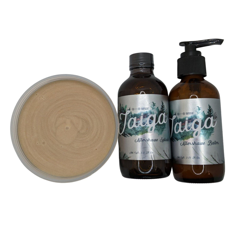 Taiga Shaving Soap (Omnibus), Splash, and Balm - by Barrister and Mann (Pre-Owned) Shaving Soap Murphy & McNeil Pre-Owned Shaving 