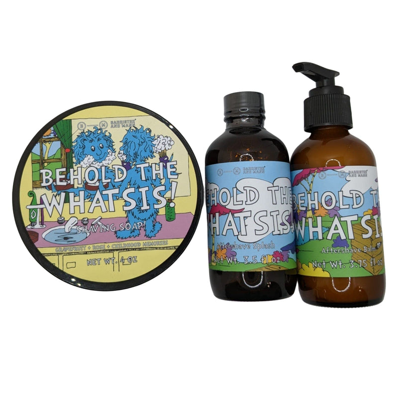 Behold the Whatsis Shaving Soap (Omnibus), Splash, and Balm - by Barrister and Mann (Pre-Owned) Shaving Soap Murphy & McNeil Pre-Owned Shaving 