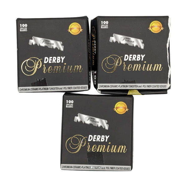 Premium Single Edge Razor Blades (3 boxes, approx 250 blades) - by Derby (Pre-Owned) Razor Blades Murphy & McNeil Pre-Owned Shaving 