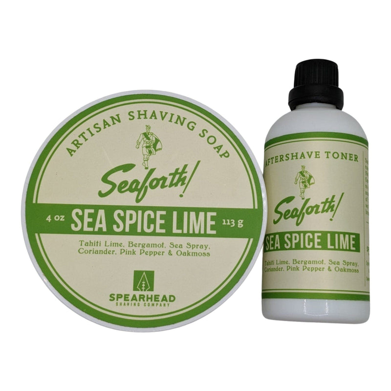 Seaforth! Sea Spice Lime Shaving Soap and Aftershave Toner - by Spearhead Shaving (Pre-Owned) Shaving Soap Murphy & McNeil Pre-Owned Shaving 