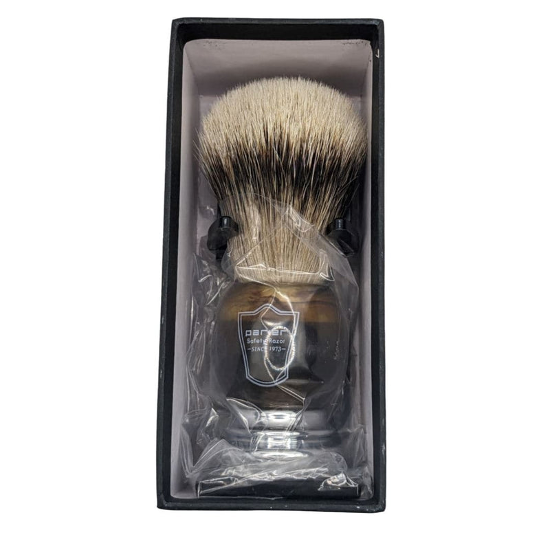 Silvertip Badger Shaving Brush and Stand (HHST) - by Parker (Pre-Owned) Shaving Brush Murphy & McNeil Pre-Owned Shaving 