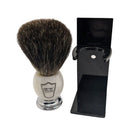 Black Badger Shaving Brush and Stand (MIBB) - by Parker (Pre-Owned) Shaving Brush Murphy & McNeil Pre-Owned Shaving 