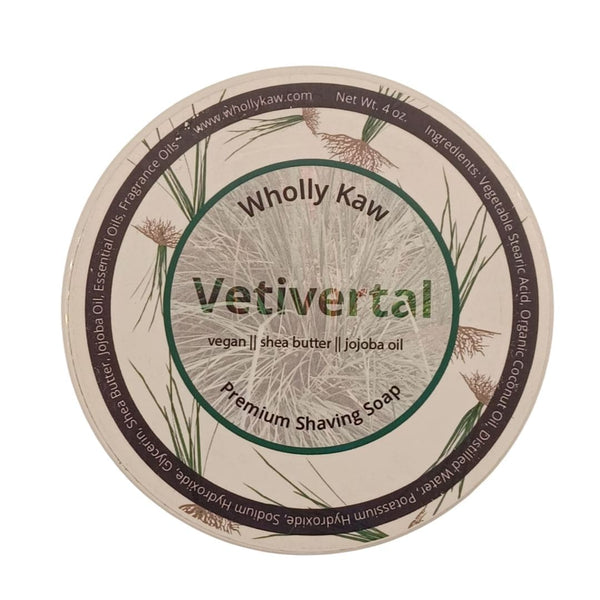 Vetivertal Shaving Soap (Vegan) - by Wholly Kaw (Pre-Owned) Shaving Soap Murphy & McNeil Pre-Owned Shaving 