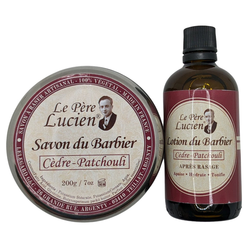 Cedre-Patchouli Shaving Soap and Splash - by Le Pere Lucien (Pre-Owned) shaving soap Murphy & McNeil Pre-Owned Shaving 