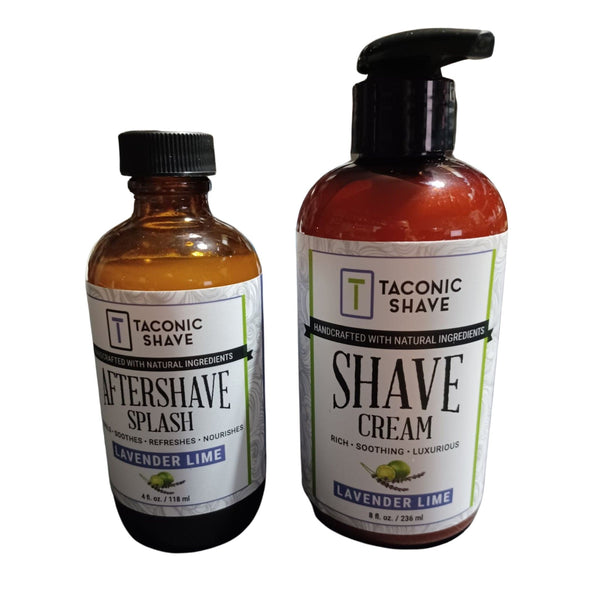 Lavender & Lime Shaving Cream and Splash - by Taconic Shave (Pre-Owned) Soap and Aftershave Bundle Murphy & McNeil Pre-Owned Shaving 