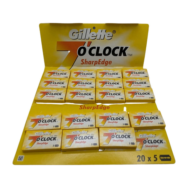 7 O'Clock SharpEdge (Yellow) 95 Blades - by Gillette (Used) Razor Blades MM Consigns (RD) 