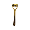 The Leaf Gold Razor and Stand with Aluminum Travel Case - by Leaf (Pre-Owned) Safety Razor Murphy & McNeil Pre-Owned Shaving 