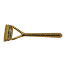 The Leaf Gold Razor and Stand with Aluminum Travel Case - by Leaf (Pre-Owned) Safety Razor Murphy & McNeil Pre-Owned Shaving 