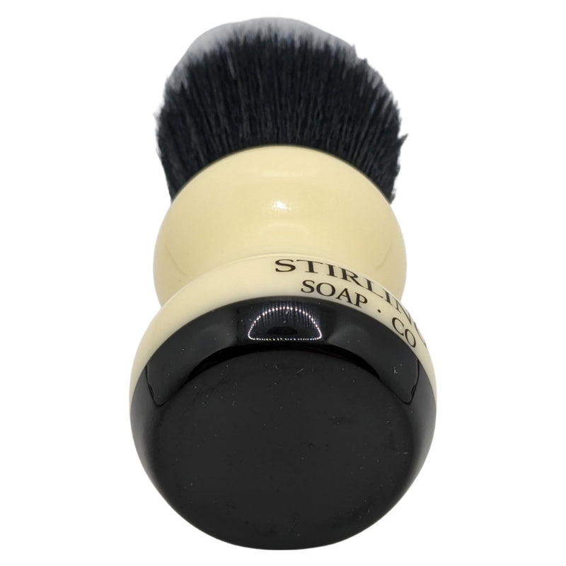 Black Striped Synthetic Shaving Brush (24mm) - by Stirling Soap Co (Pre-Owned) Shaving Brush Murphy & McNeil Pre-Owned Shaving 