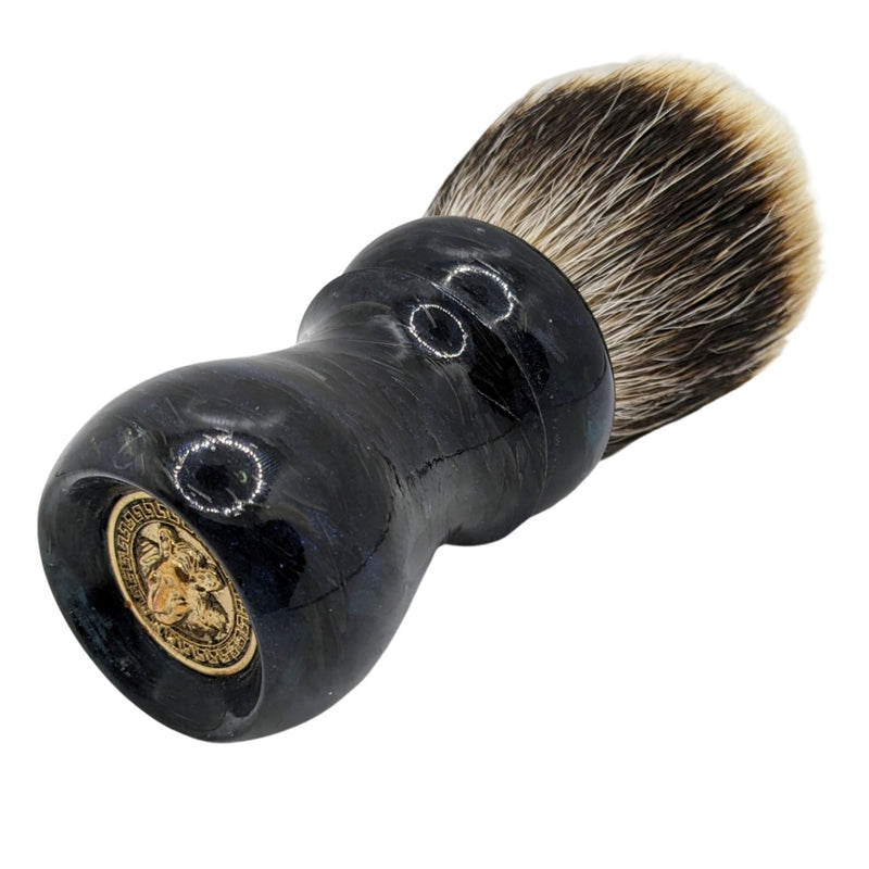 Dark Swirl Hand-TIed HD 28mm Fan Knot Shaving Brush - by Leonidam (Pre-Owned) Shaving Brush Murphy & McNeil Pre-Owned Shaving 