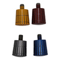 LOT of Color Flare Tips for Ascension Select or Meta-4 Safety Razor- by Phoenix Artisan Accoutrements (Pre-Owned) Razor Parts Murphy & McNeil Pre-Owned Shaving Blue-Mustard-Burnt Orange-Grey 