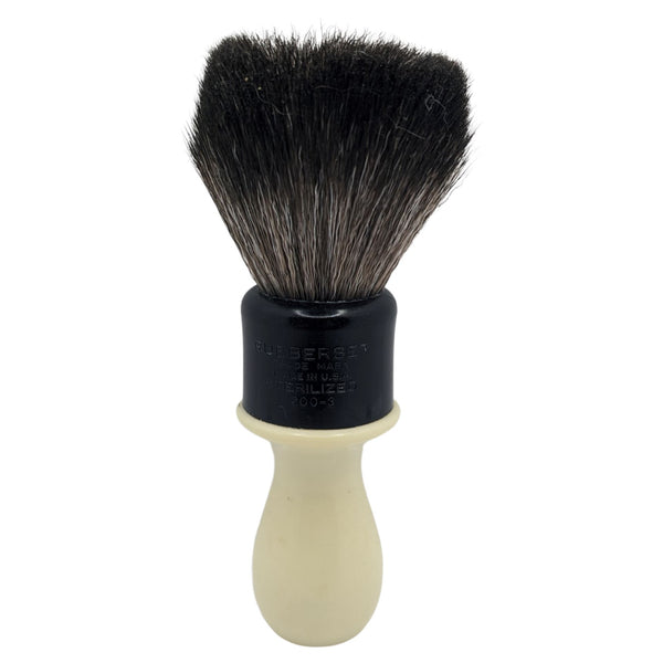 Vintage 200-3 Ivory/Black Shaving Brush with Black Synthetic Knot 24mm - Rubberset (Used) Shaving Brush MM Consigns (RD) 