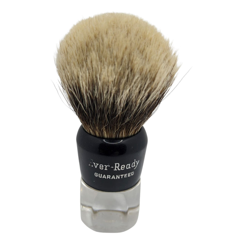 Vintage 300L Black/Clear Lucite Shaving Brush with TGN Badger Knot - by Ever Ready (Used) Shaving Brush MM Consigns (RD) 