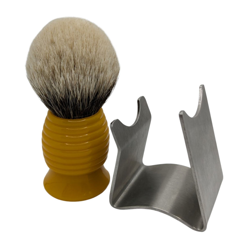 Funf Silvertip Two Band Badger Shaving Brush w/ Stand - by H. L. Thater (Pre-Owned) Shaving Brush Murphy & McNeil Pre-Owned Shaving 