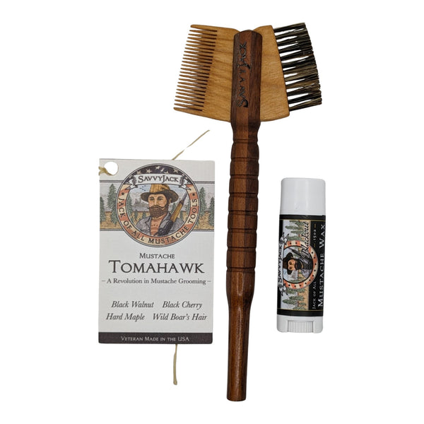 Mustache Tomahawk Comb- by Savvy Jack (Pre-Owned) Grooming Tools Murphy & McNeil Pre-Owned Shaving 