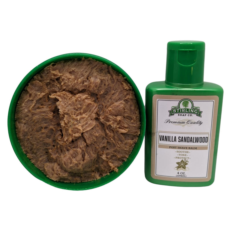 Vanilla Sandalwood (5.8oz) and Aftershave Balm - by Stirling Soap Company (Pre-Owned) Shaving Soap Murphy & McNeil Pre-Owned Shaving 