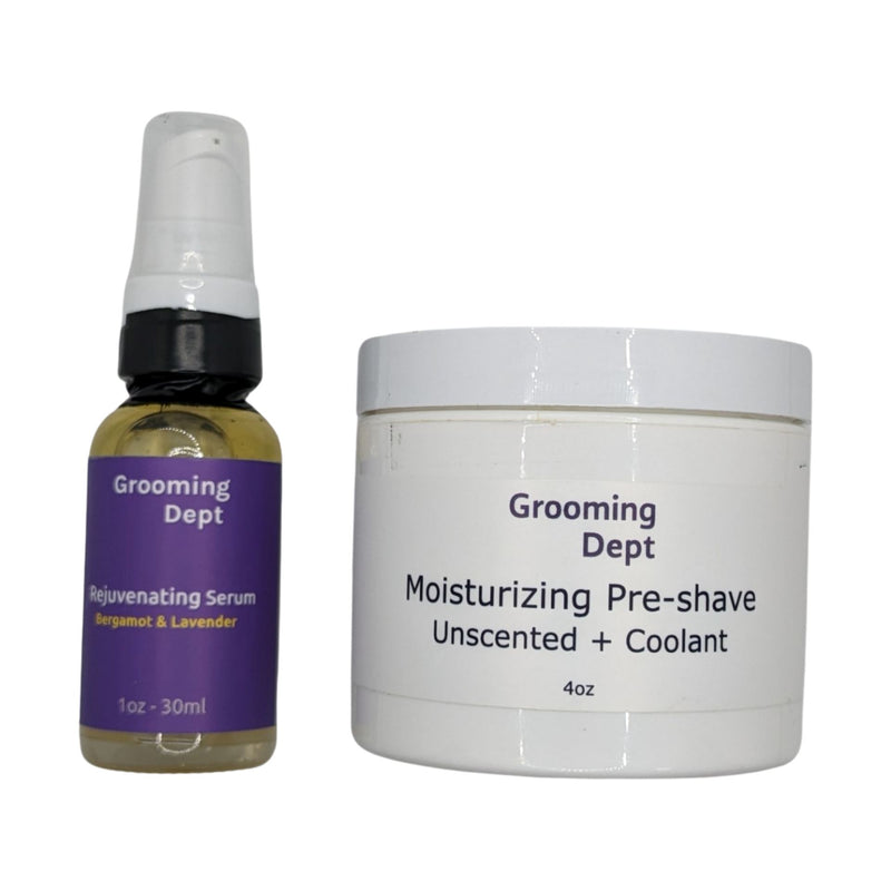 Bergamot & Lavender Serum and Unscented+Coolant Moisturizing Pre-Shave - by Grooming Dept (Pre-Owned) Pre-Shave Murphy & McNeil Pre-Owned Shaving 