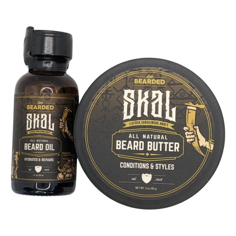 Skal Beard Oil and Butter Combo - by Live Bearded (Pre-Owned) Beard Butter & Oil Bundle Murphy & McNeil Pre-Owned Shaving 