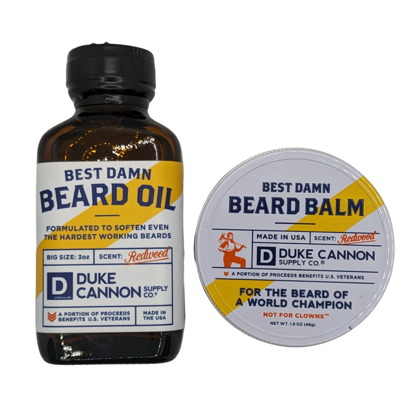 Redwood Best Damn Beard Oil and Balm - by Duke Cannon Supply Co. (Pre-Owned) Beard Butter & Oil Bundle Murphy & McNeil Pre-Owned Shaving 