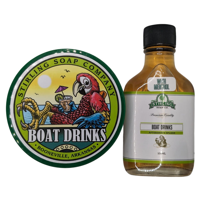 Boat Drinks Shaving Soap and Splash - by Stirling Soap Co. (Pre-Owned) Soap and Aftershave Bundle Murphy & McNeil Pre-Owned Shaving 