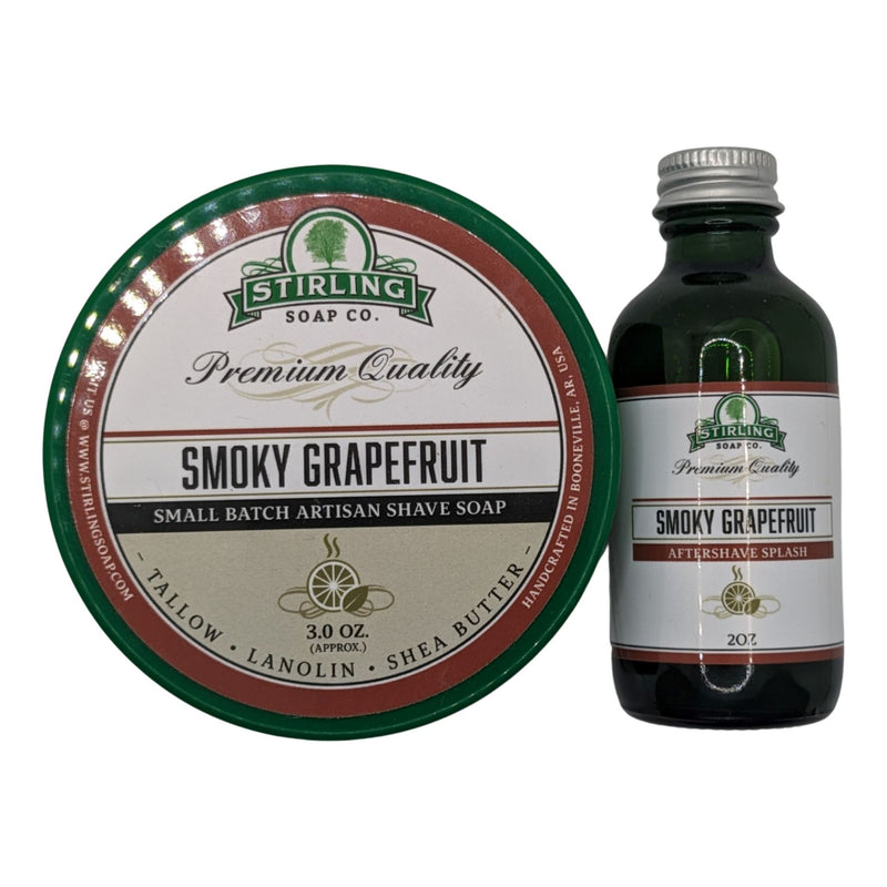 Smoky Grapefruit Shaving Soap (3oz) and Splash - by Stirling Soap Co. (Pre-Owned) Shaving Soap Murphy & McNeil Pre-Owned Shaving 